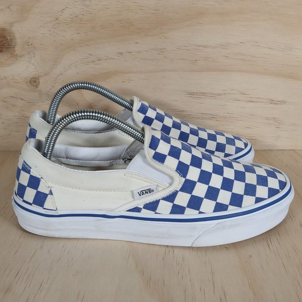 Vans Checkered Blue Low Women´s Size 9.0